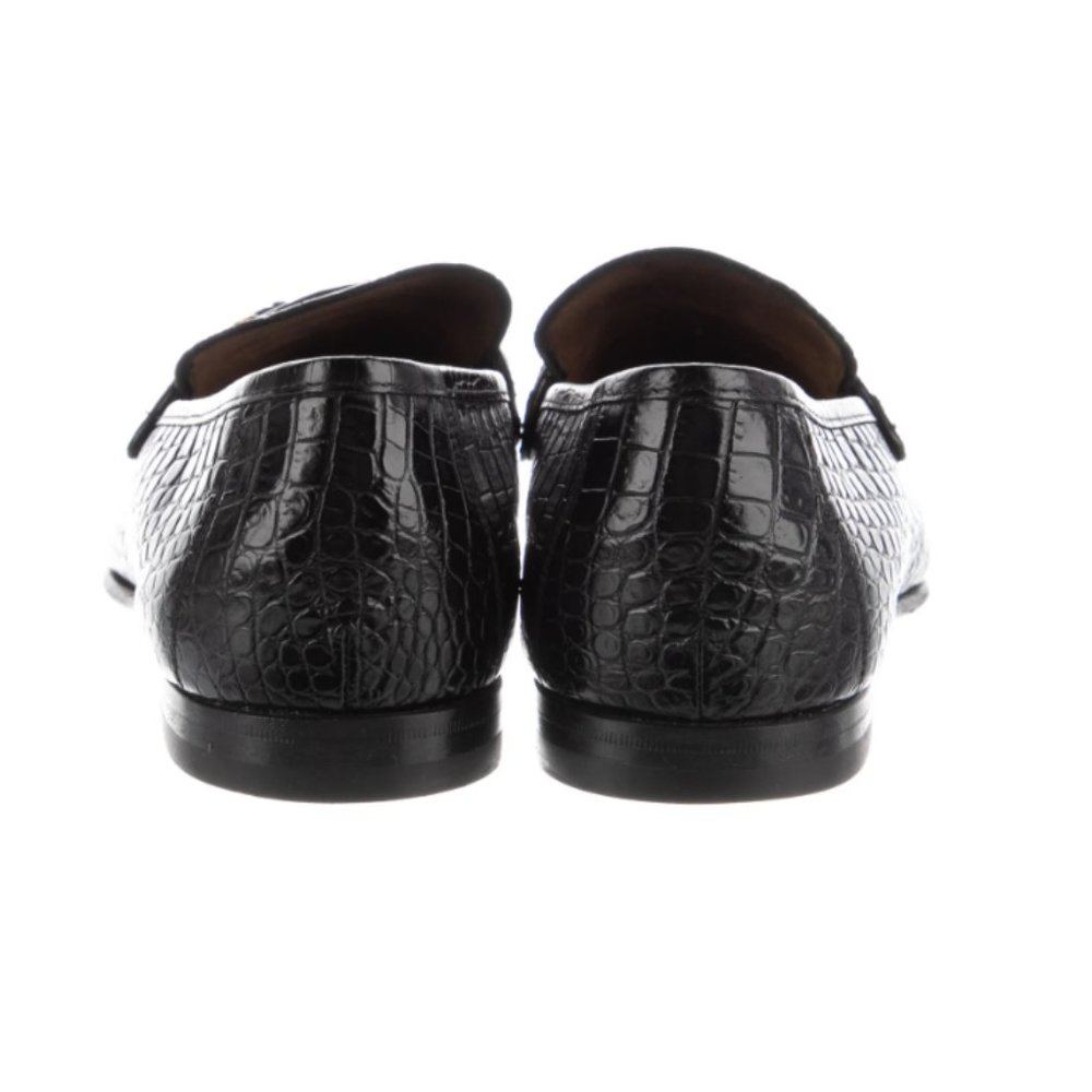 TOM FORD Embossed Horsebit Accent Dress Loafers - Picture 4 of 4